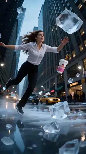 Icy Street Slip Bullet Time