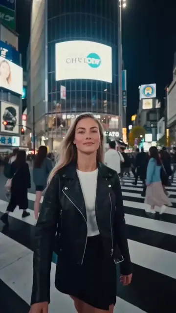 Shibuya Neon Crossing Freeze