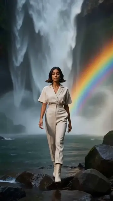 Waterfall Rainbow Freeze