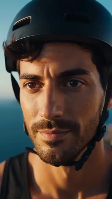 Downhill Longboard Chaotic Mediterranean Cliffside Town
