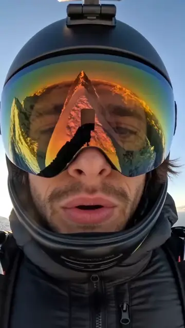 Wingsuit Alpine Valley Diving First-Person POV