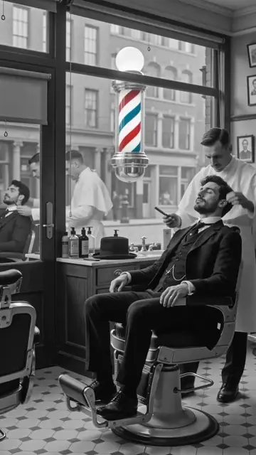 1920s Harlem Barbershop Color-Pop Retro