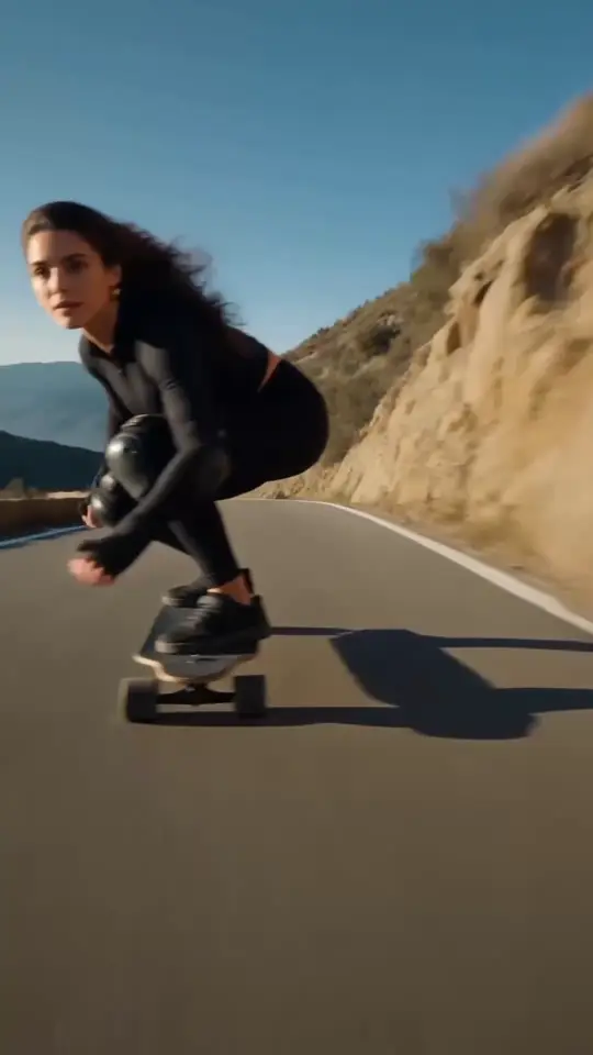 Longboard Cliff Shadow Dance