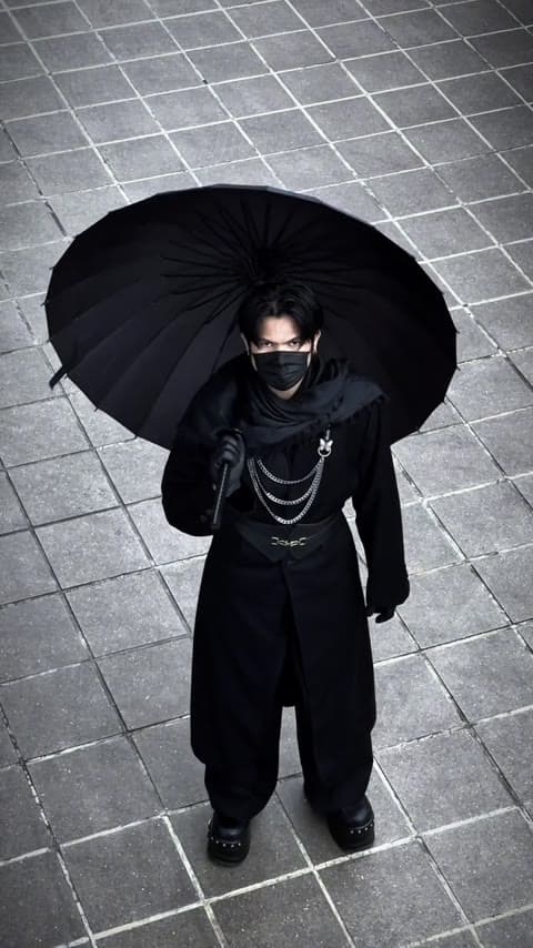 Umbrella Outfit Transition Effect AI
